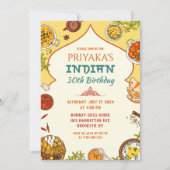 Invitation pour un dîner d'anniversaire indien (Devant)
