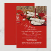 Invitation pour un dîner de fête sur une table de (Devant / Derrière)