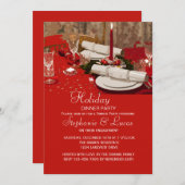 Invitation pour un dîner de fête sur une table de (Devant / Derrière)