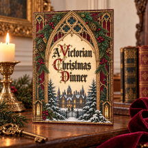 Invitation pour un dîner de Noël gothique victorie