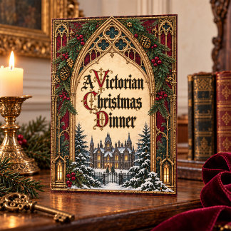 Invitation pour un dîner de Noël gothique victorie