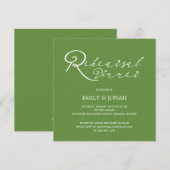 Invitation Pour Un Dîner De Répétition Chic (Devant / Derrière)