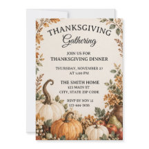 Invitation pour un dîner de Thanksgiving à la ferm