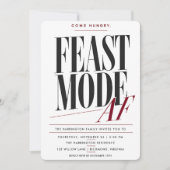 Invitation pour un dîner de Thanksgiving en mode F (Devant)