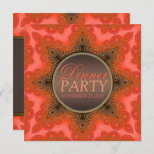 Invitation pour un dîner d'étoile moderne (Devant / Derrière)