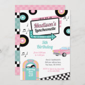 Invitation pour un dîner rétro à la luncheonette (Devant / Derrière)