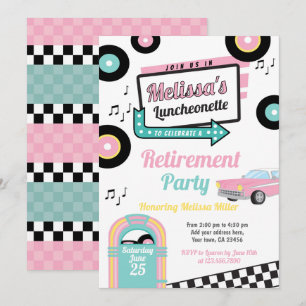 Invitation pour un dîner rétro à la Luncheonette