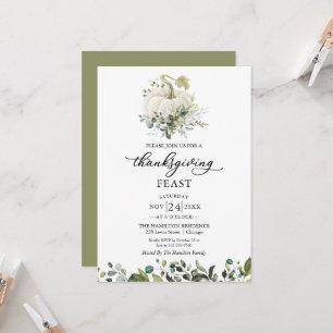 Invitation pour un festin de Thanksgiving avec cit