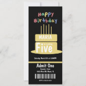 Invitation pour un gâteau d'anniversaire pour les (Devant)