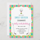 Invitation pour un golf sweet 16 (Devant)