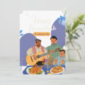 Invitation pour un Hanoucca lumineux (Debout devant)