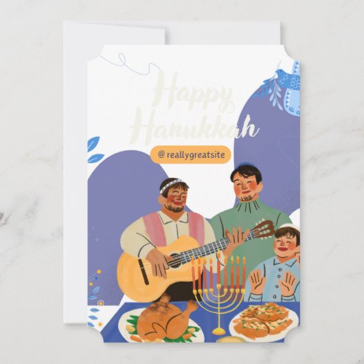 Invitation pour un Hanoucca lumineux (Devant)