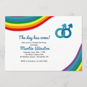 Invitation pour un homme sortant du placard