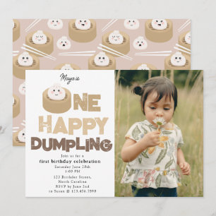 Invitation pour un joyeux anniversaire de Dumpling