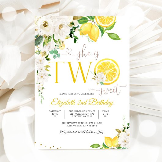 Invitation pour un Joyeux Anniversaire Fleur de Ci