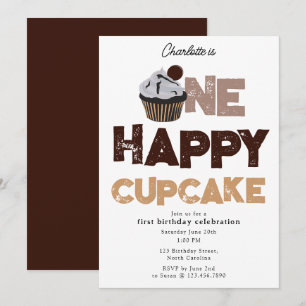 Invitation pour un joyeux gâteau d'anniversaire 1è