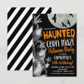 Invitation pour un labyrinthe de maïs hanté (Devant / Derrière)