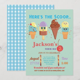 Invitation pour un magasin de cuillères de glace C