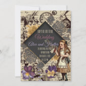 Invitation pour un mariage au pays des merveilles (Devant)