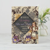 Invitation pour un mariage au pays des merveilles (Debout devant)