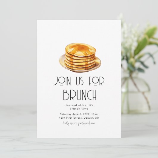 Invitation pour un modèle de carte de brunch (Debout devant)