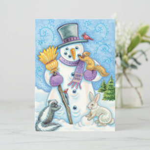 Invitation pour un Noël mignon avec bonhomme de ne