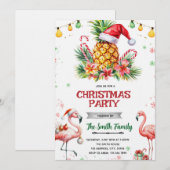Invitation pour un Noël tropical à l'ananas (Devant / Derrière)