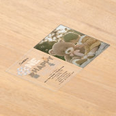 Invitation pour un ours heureux pour un 1er annive (Poser)