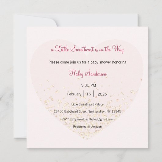 Invitation pour un petit amour en route (Devant)