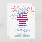 Invitation pour un pique-nique du 4 juillet avec P (Devant / Derrière)