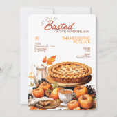 Invitation pour un potluck de Thanksgiving rustiqu (Devant)