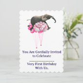 Invitation pour un premier anniversaire (Debout devant)