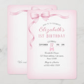 Invitation pour un premier anniversaire, arc et ro (Devant / Derrière)
