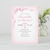 Invitation pour un premier anniversaire, arc et ro (Debout devant)