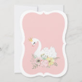 Invitation pour un premier anniversaire au Cygne à (Dos)