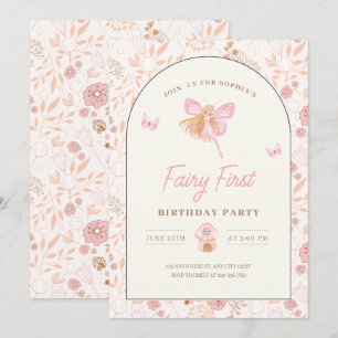 Invitation pour un premier anniversaire de fée, An