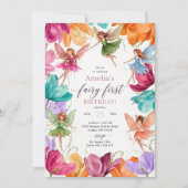 Invitation pour un premier anniversaire de fée, In (Devant)