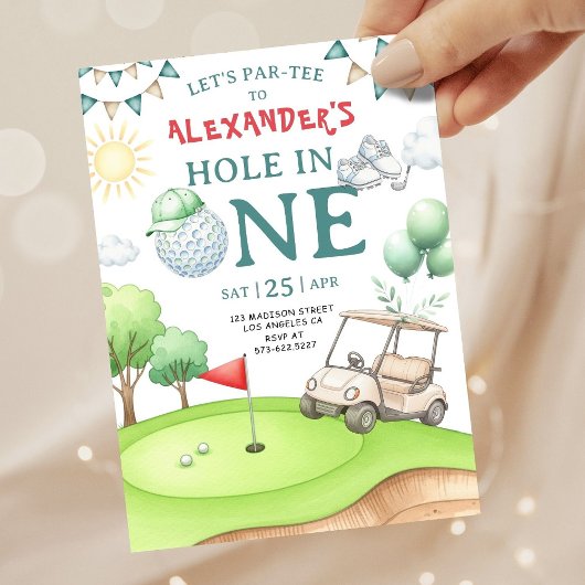 Invitation pour un premier anniversaire de golf Ho