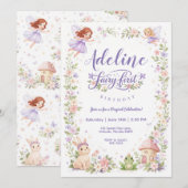 Invitation pour un premier anniversaire de Jardin (Devant / Derrière)