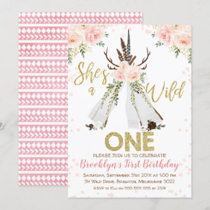 Invitation pour un premier anniversaire de la Fill