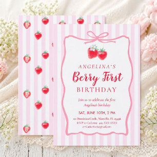 Invitation pour un premier anniversaire élégant .