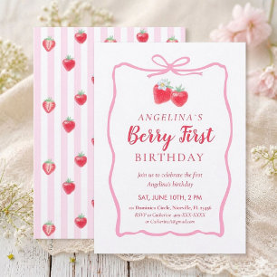 Invitation pour un premier anniversaire élégant .