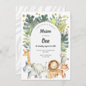 Invitation pour un premier anniversaire, garçon ou (Devant / Derrière)