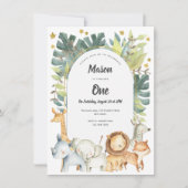 Invitation pour un premier anniversaire, garçon ou (Devant)