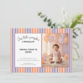 Invitation pour un premier anniversaire Halloween  (Debout devant)
