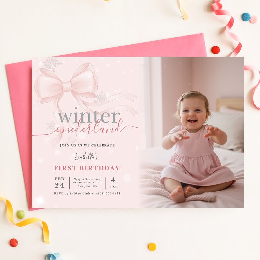 Invitation pour un premier anniversaire sur le thè