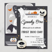 Invitation pour un premier anniversaire thème Hall (Devant / Derrière)