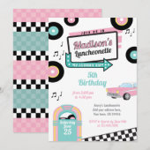 Invitation pour un repas au diner rétro (Devant / Derrière)