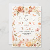 Invitation pour un repas-partage de Thanksgiving B (Devant)