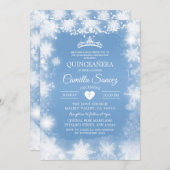 Invitation pour un Sweet 16 d'anniversaire en blan (Devant / Derrière)